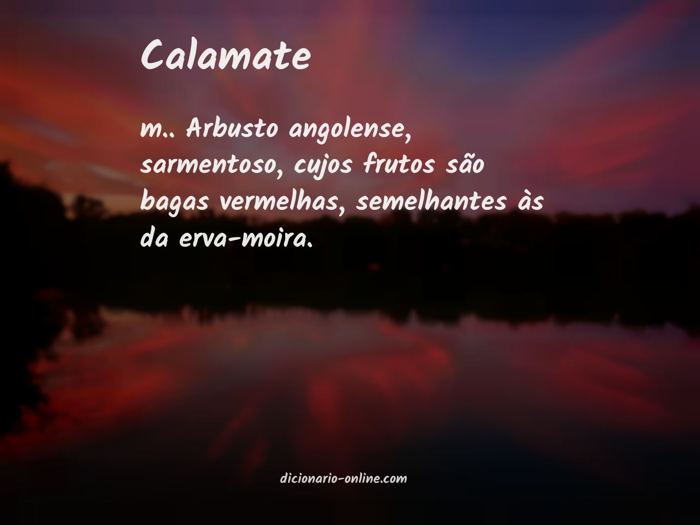 Significado de calamate