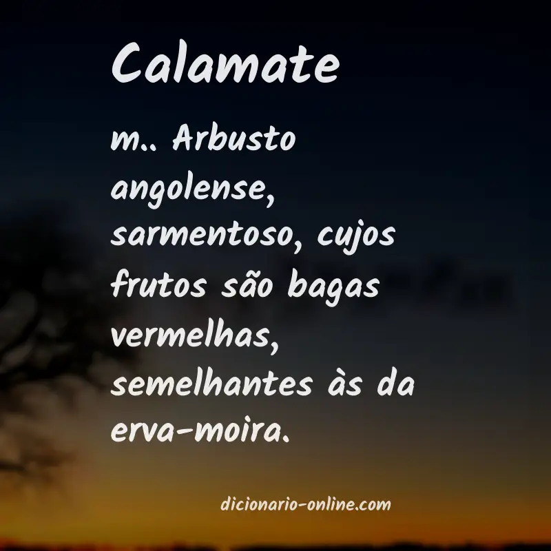 Significado de calamate