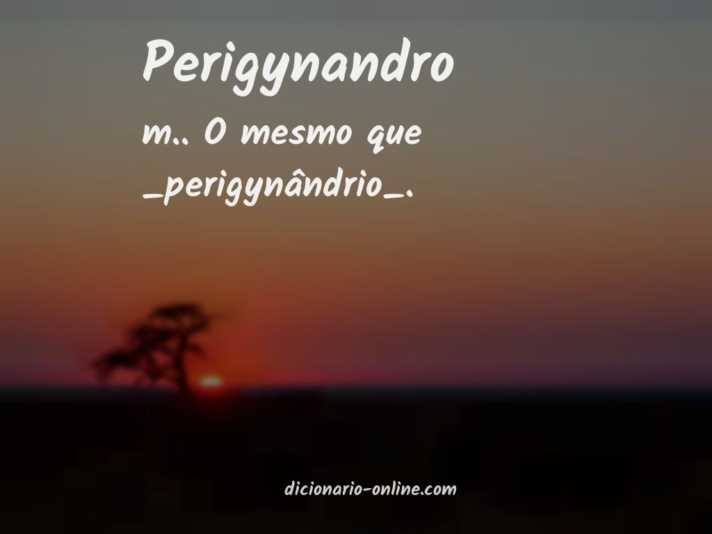 Significado de perigynandro