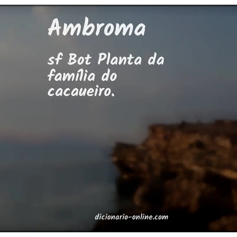 Significado de ambroma