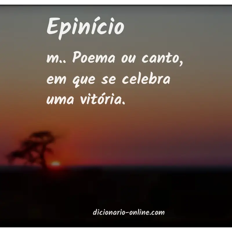 Significado de epinício