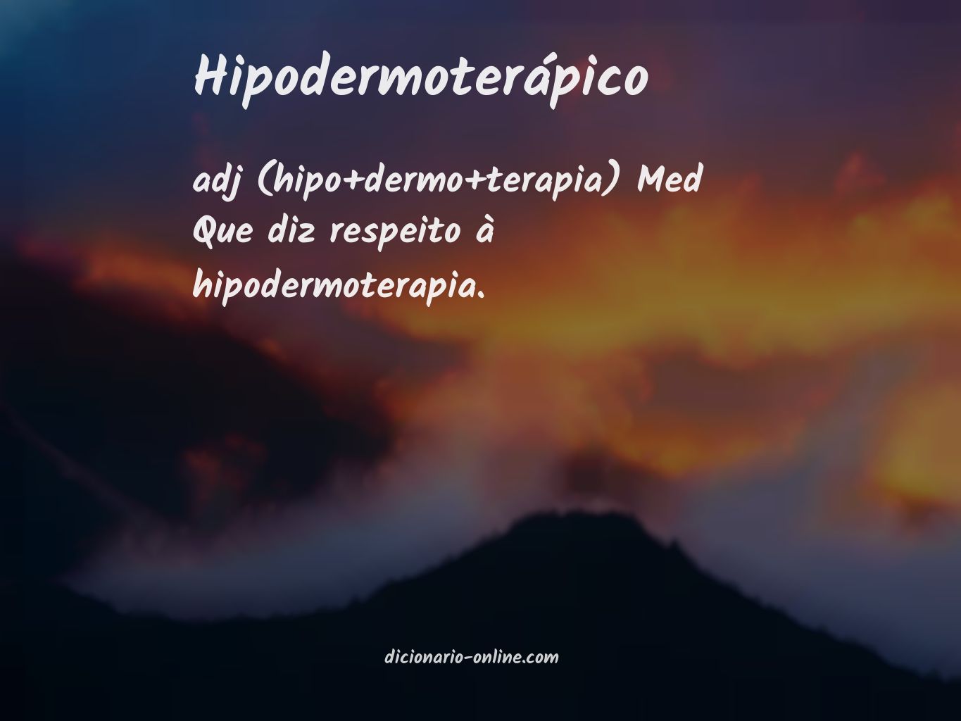 Significado de hipodermoterápico