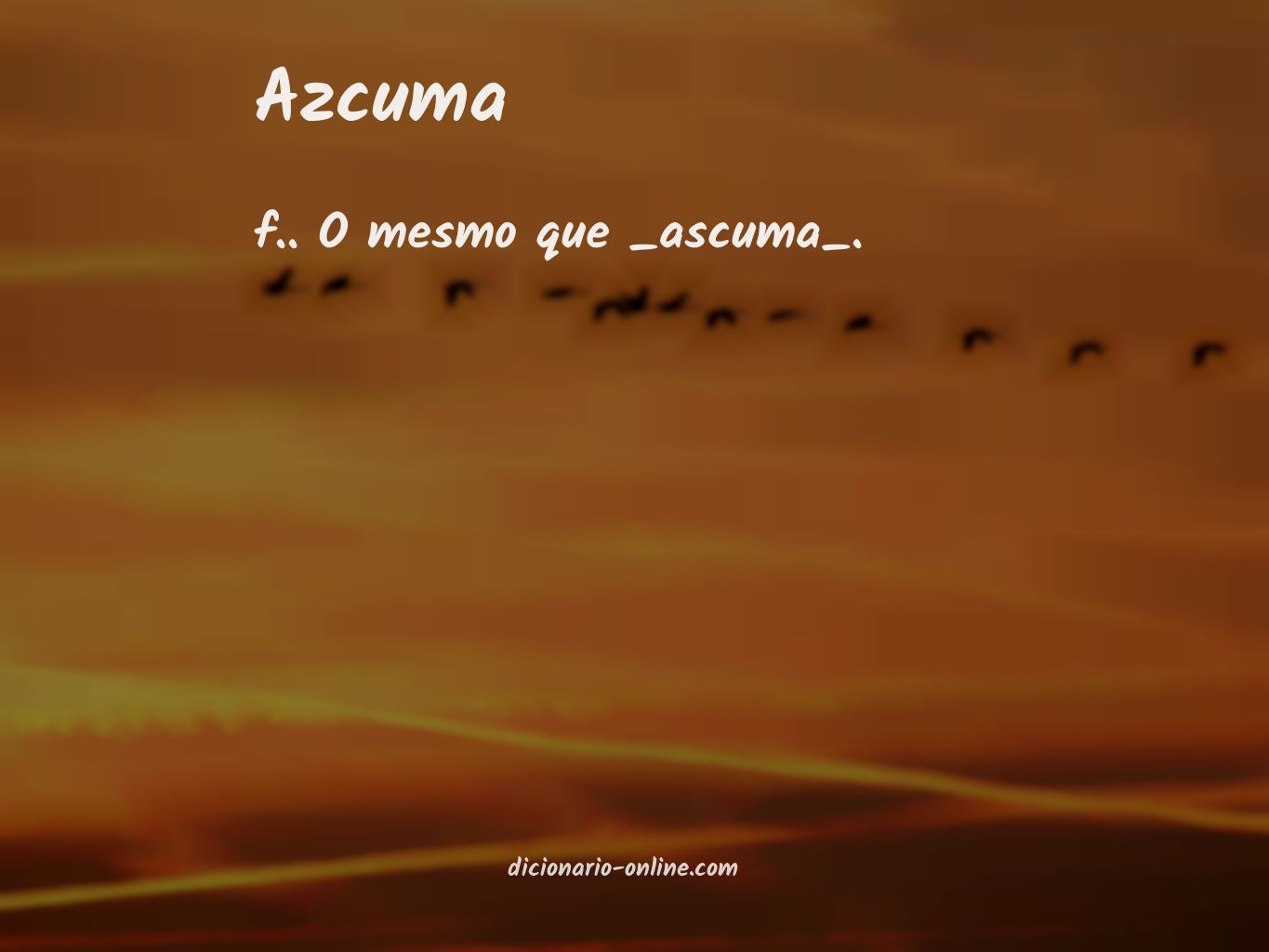 Significado de azcuma