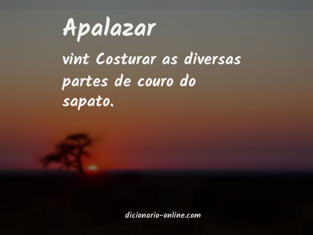 Significado de apalazar