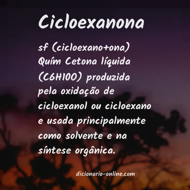 Significado de cicloexanona