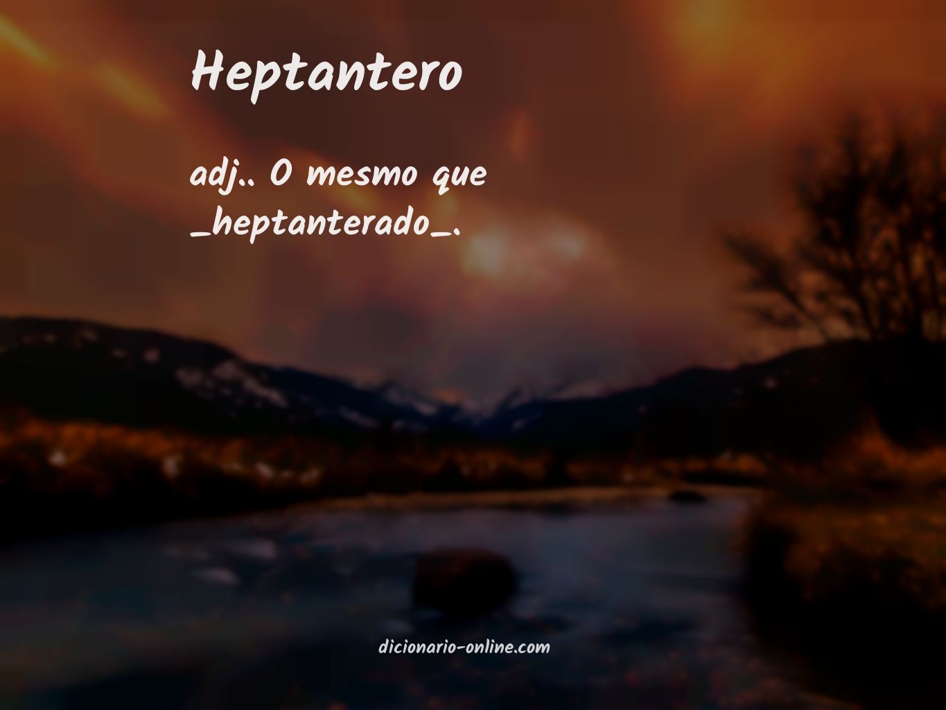 Significado de heptantero