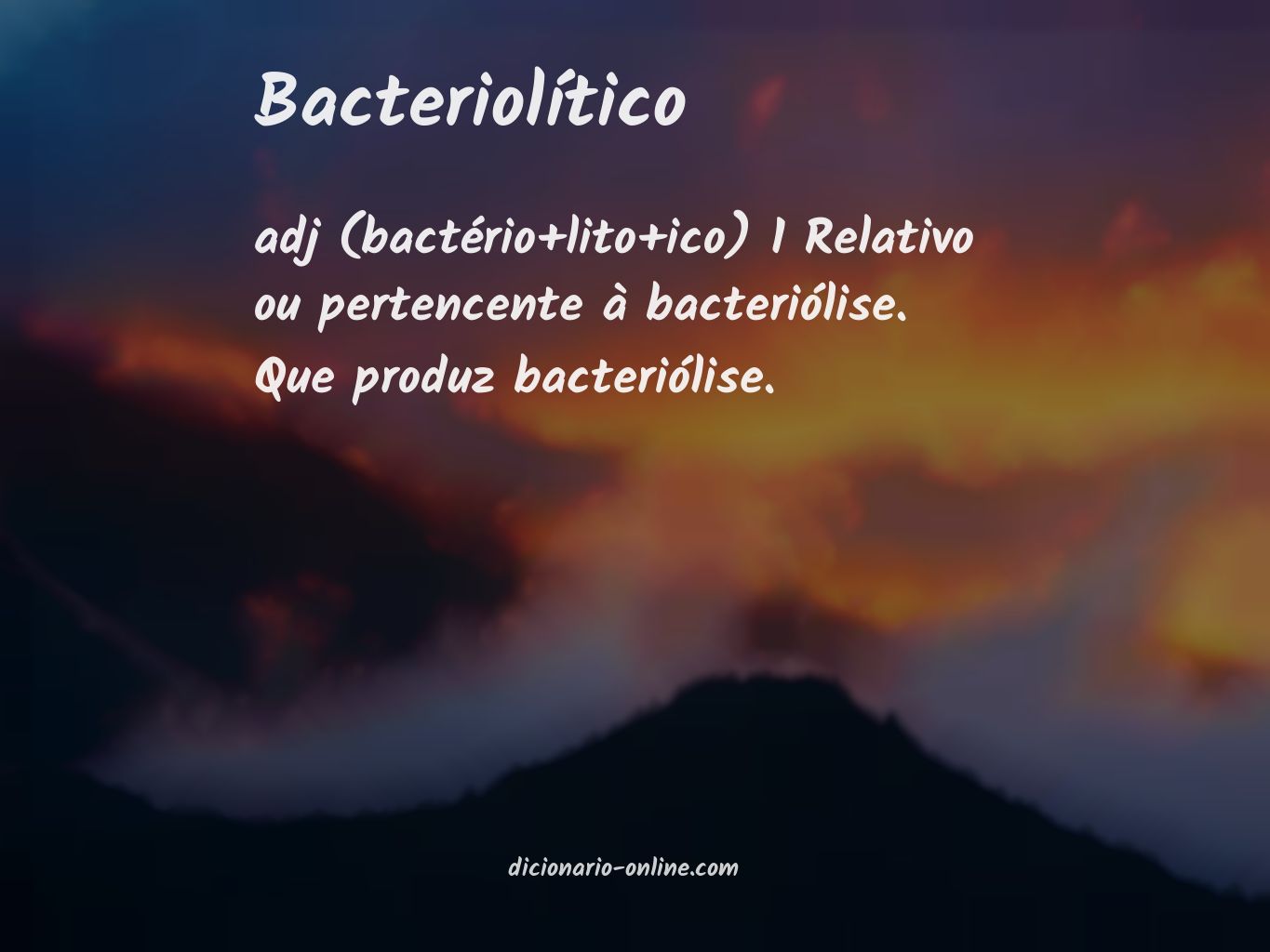 Significado de bacteriolítico