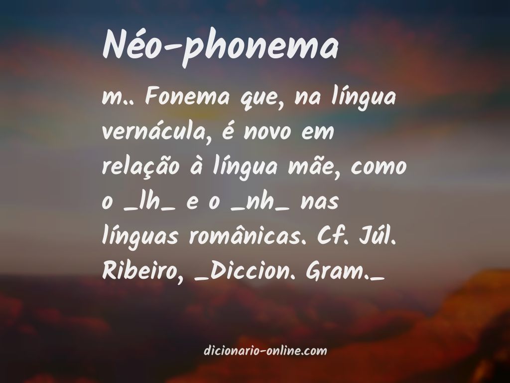 Significado de néo-phonema