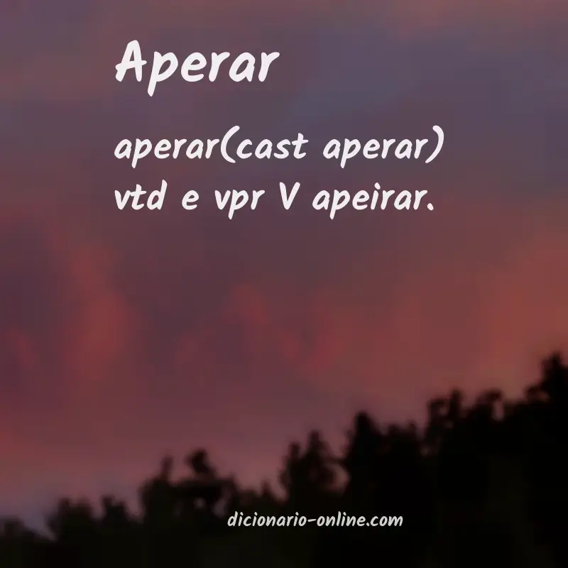 Significado de aperar