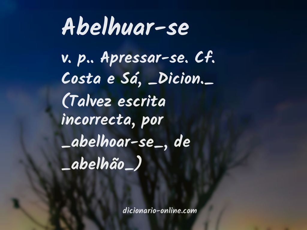 Significado de abelhuar-se