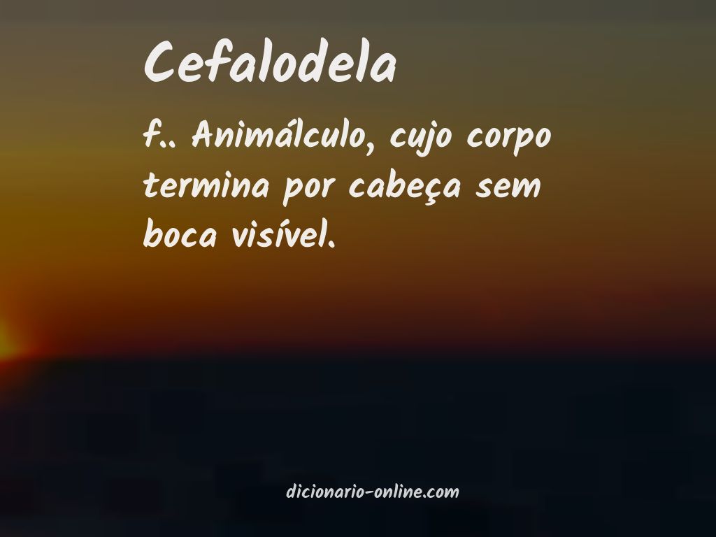 Significado de cefalodela