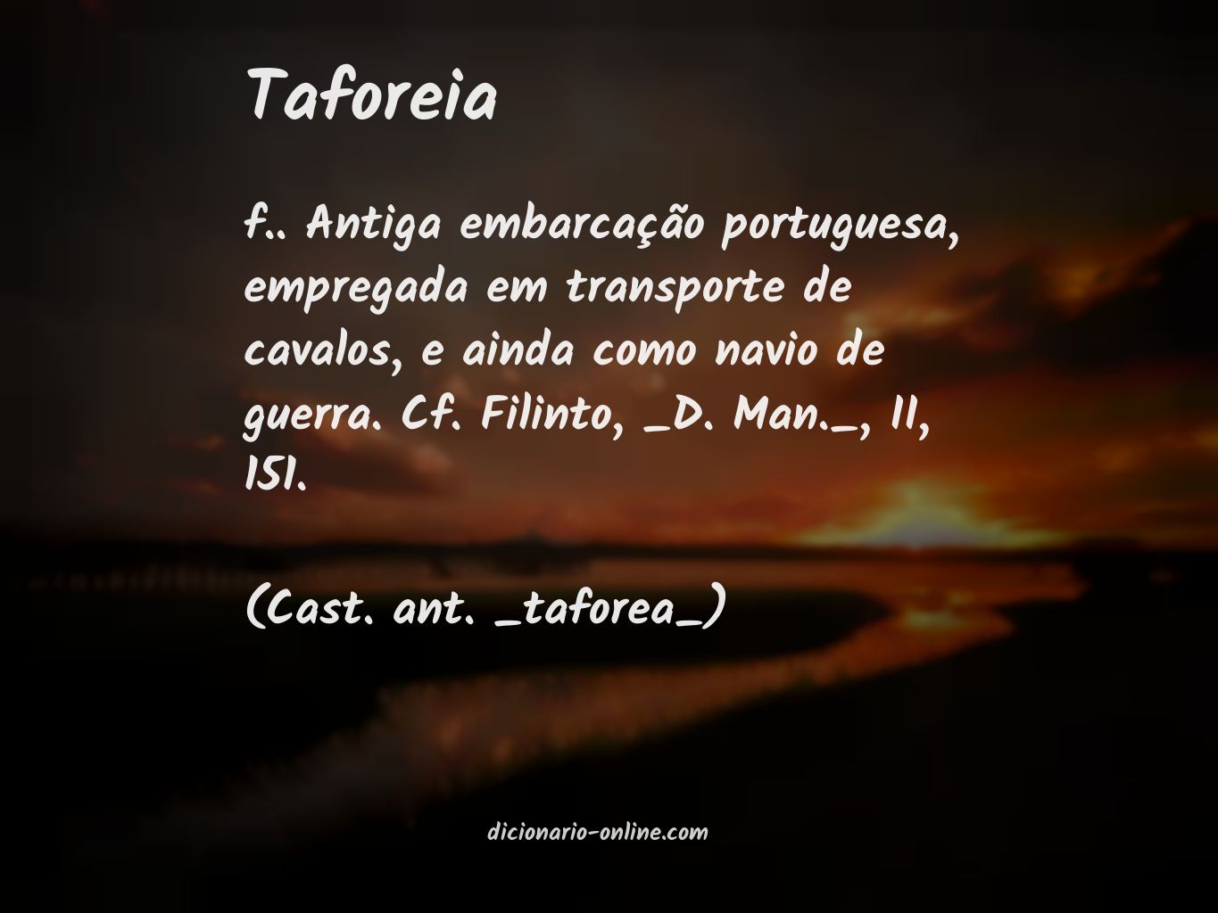 Significado de taforeia