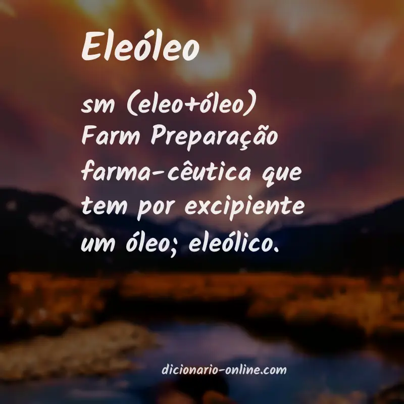 Significado de eleóleo