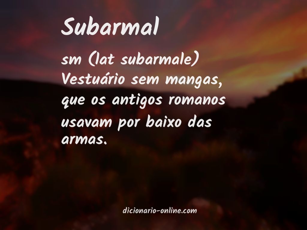 Significado de subarmal