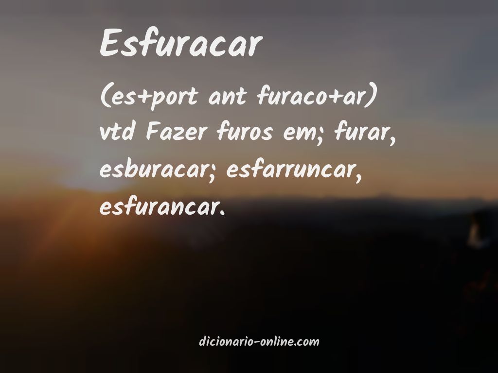 Significado de esfuracar