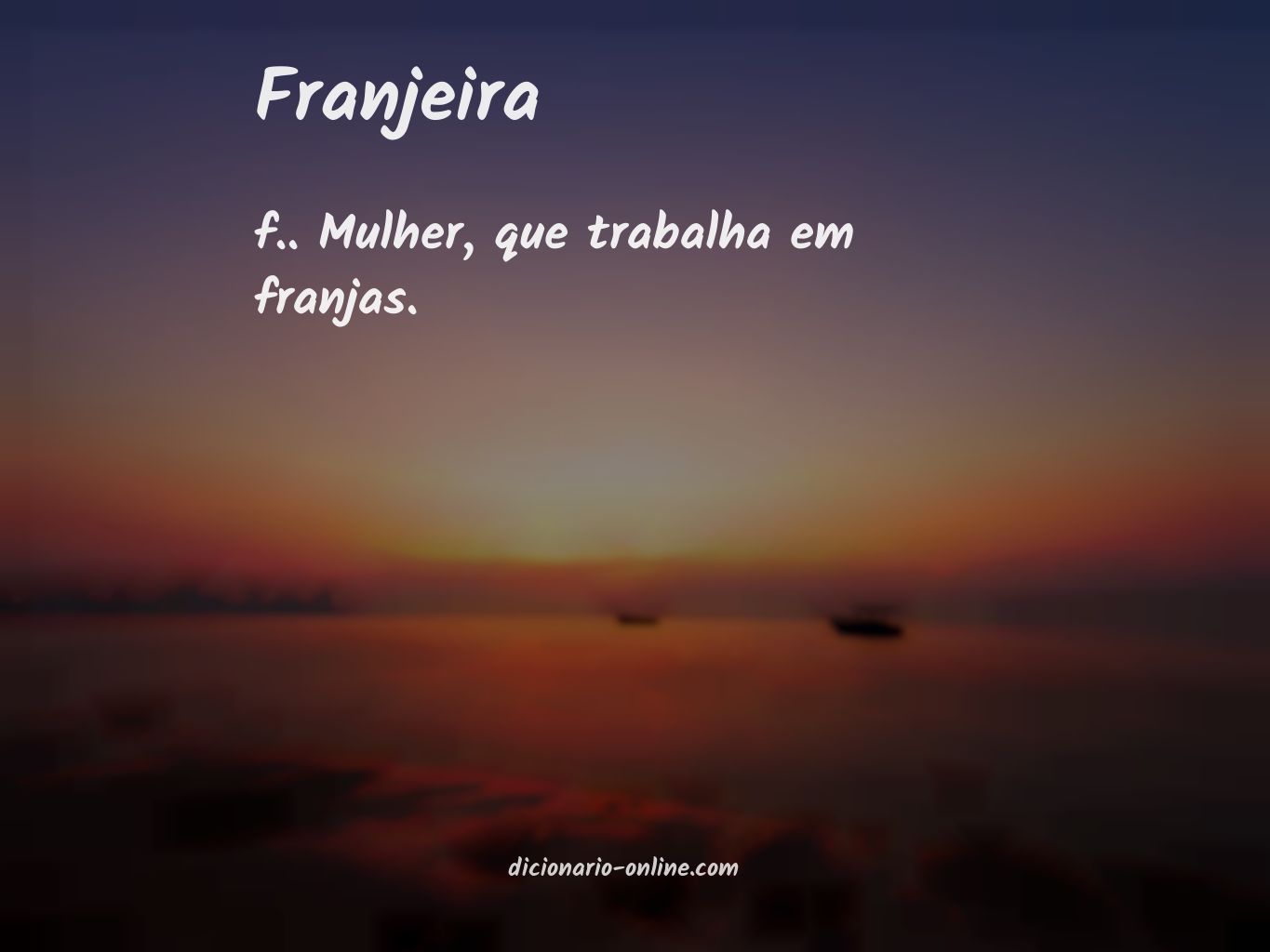 Significado de franjeira