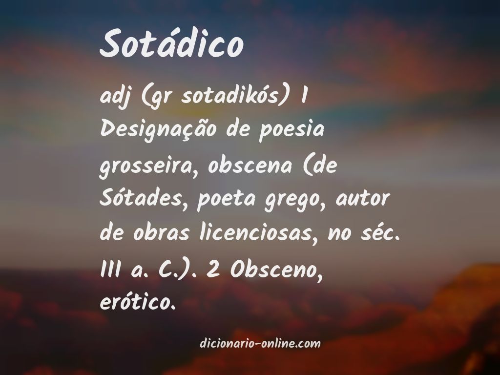 Significado de sotádico