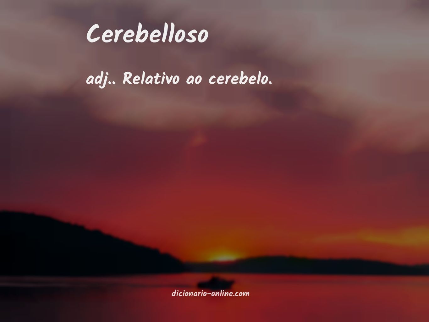 Significado de cerebelloso