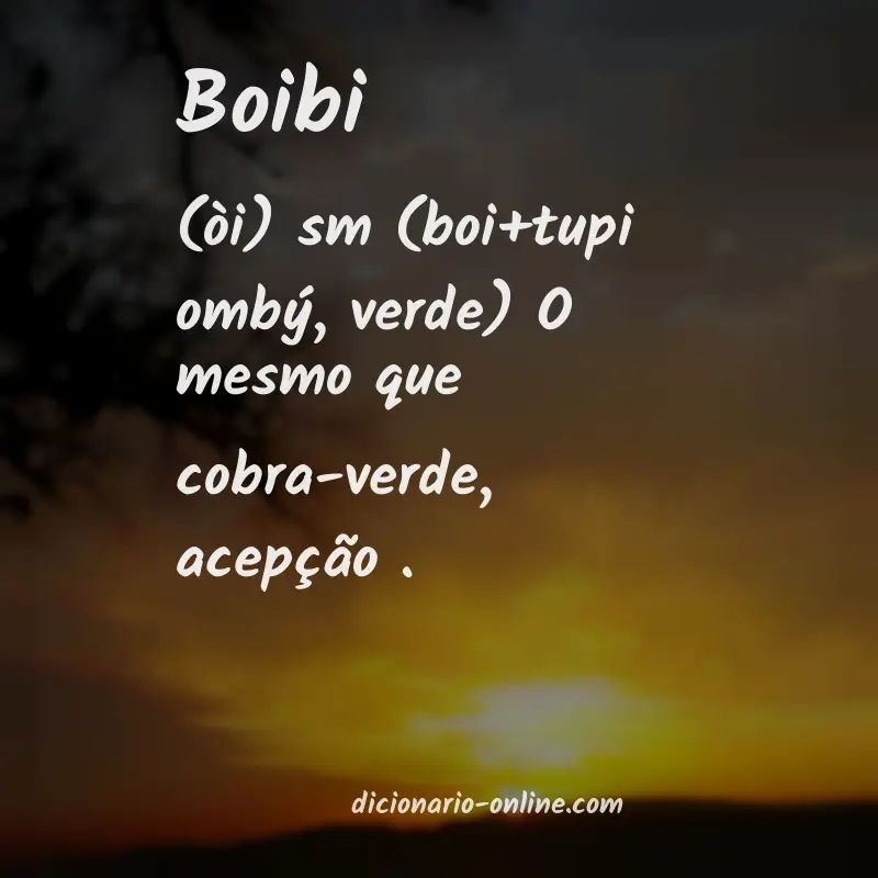 Significado de boibi