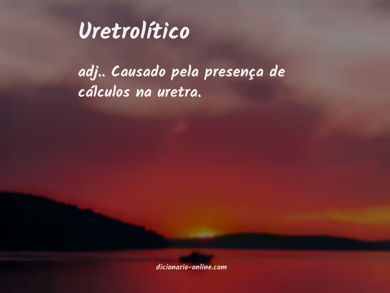 Significado de uretrolítico