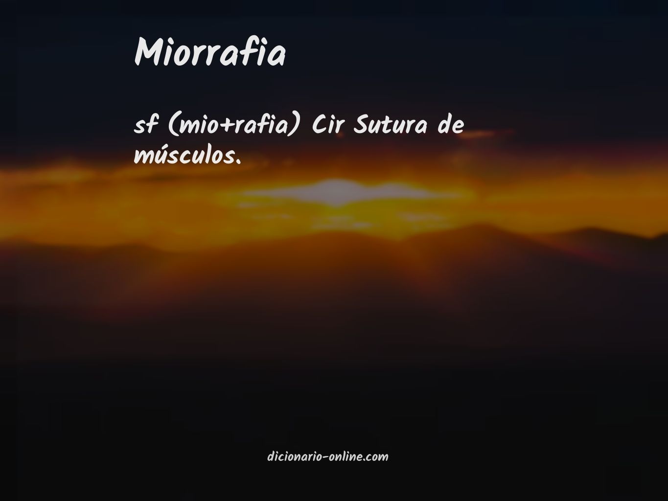 Significado de miorrafia