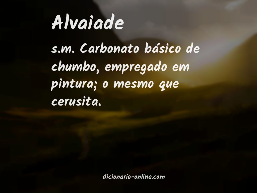 Significado de alvaiade