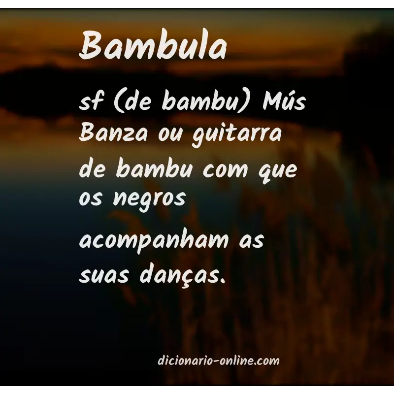 Significado de bambula