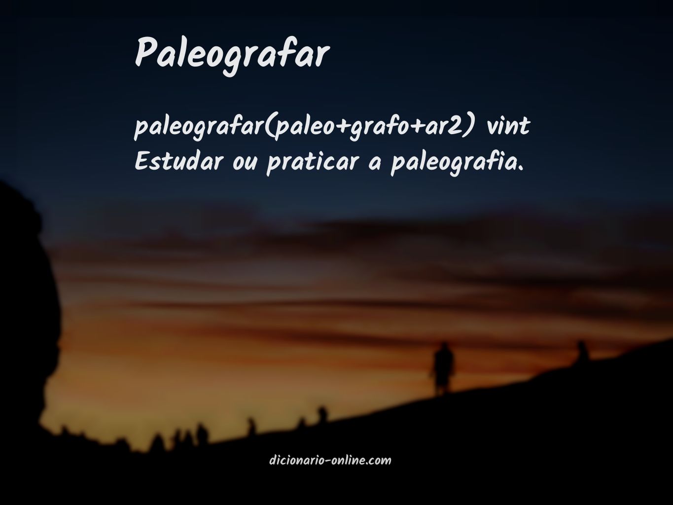 Significado de paleografar