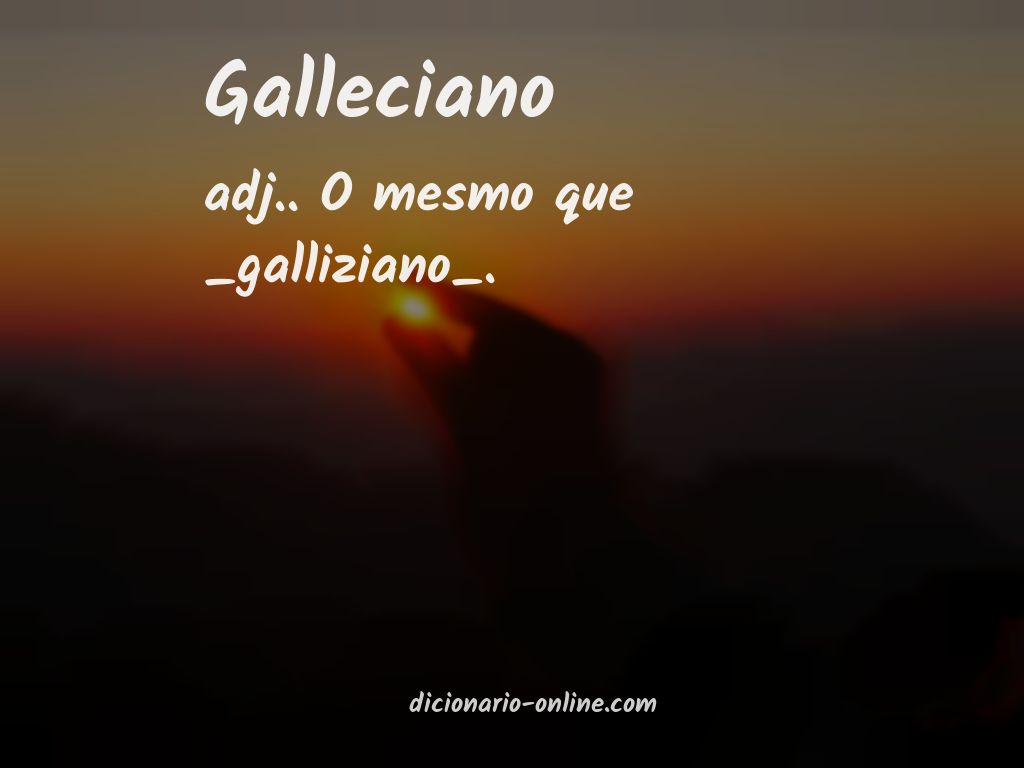 Significado de galleciano