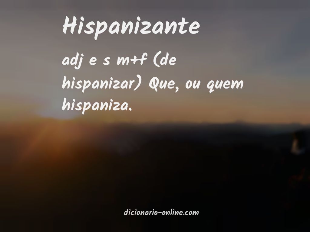 Significado de hispanizante
