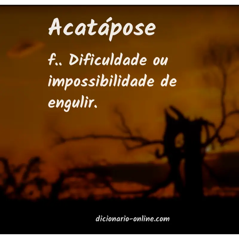 Significado de acatápose
