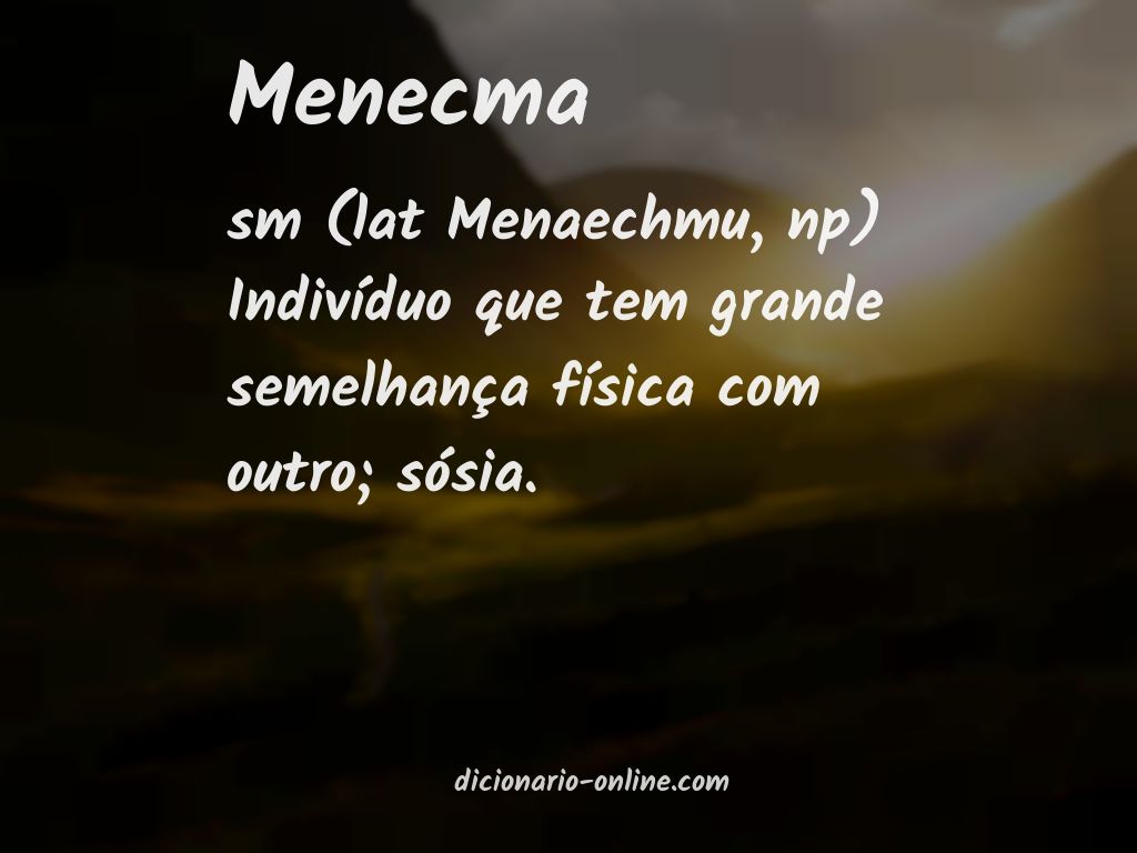 Significado de menecma