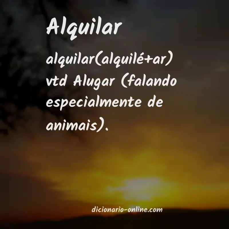 Significado de alquilar