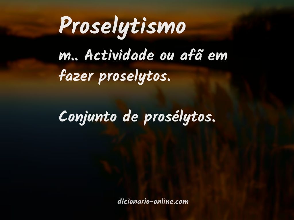 Significado de proselytismo