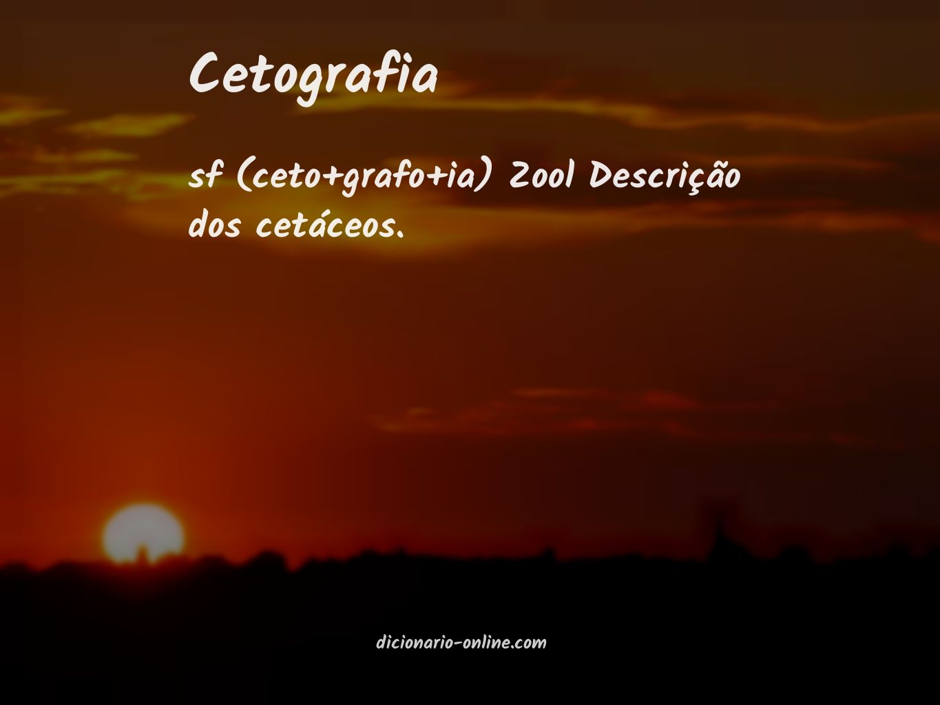 Significado de cetografia