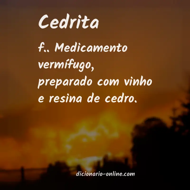 Significado de cedrita