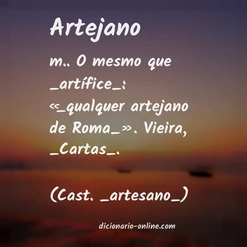 Significado de artejano