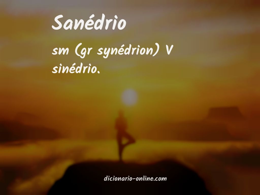 Significado de sanédrio