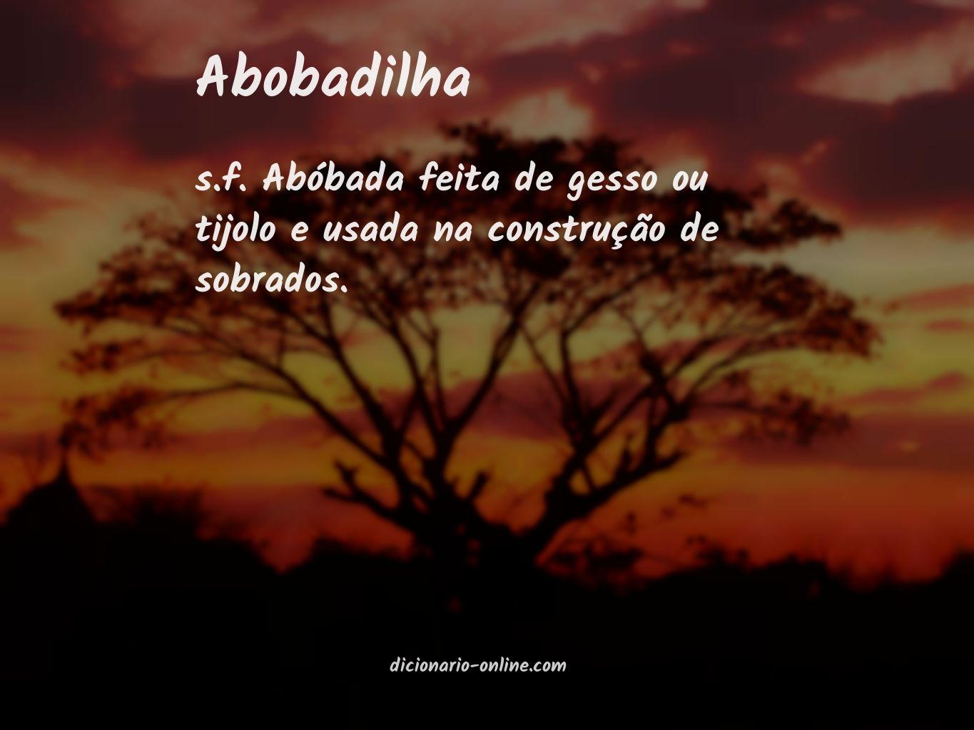 Significado de abobadilha