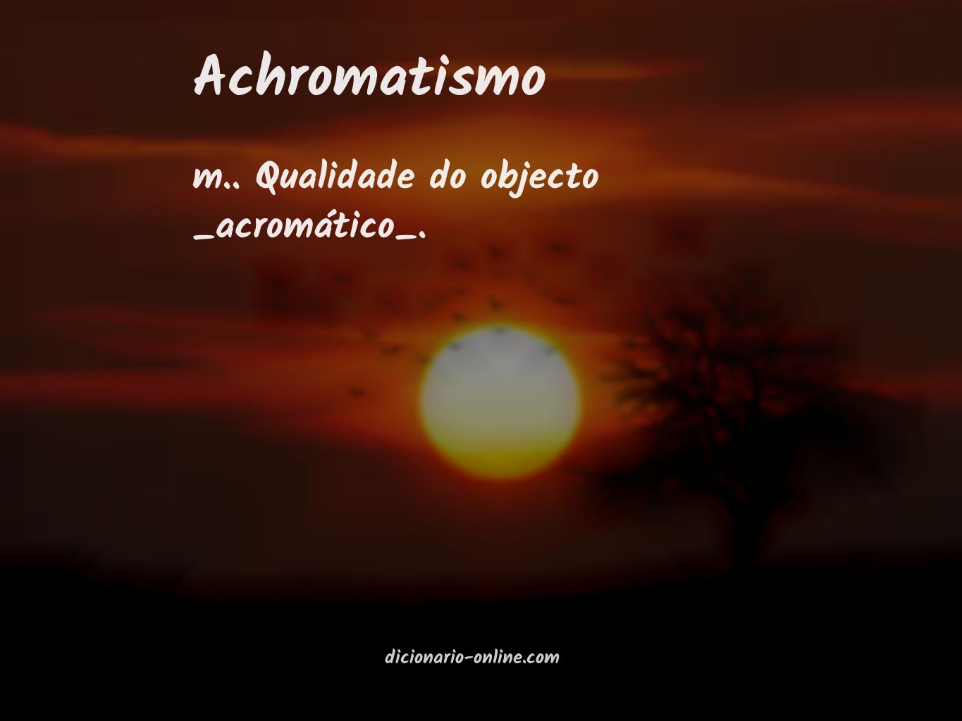 Significado de achromatismo