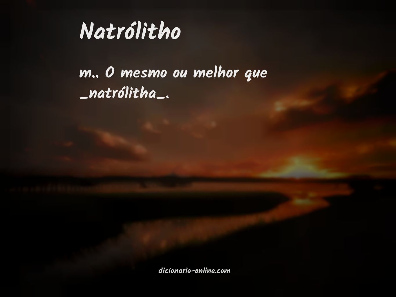 Significado de natrólitho