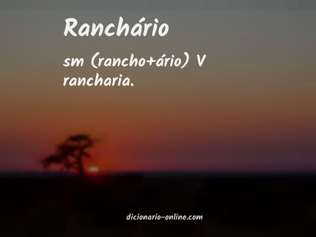 Significado de ranchário