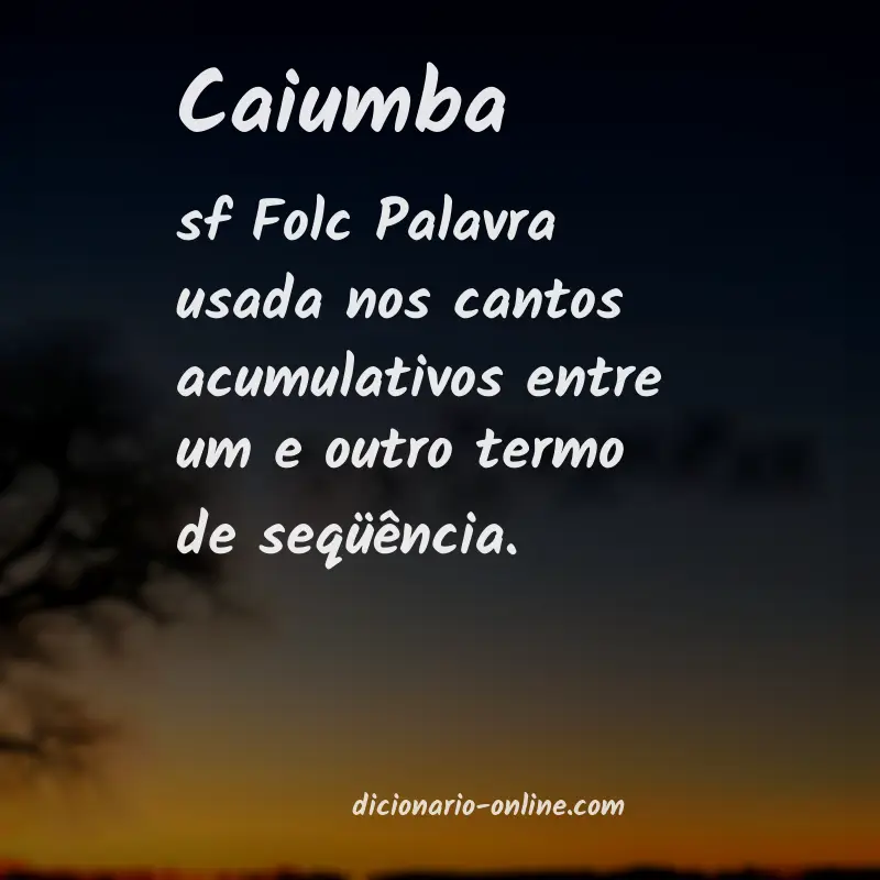 Significado de caiumba