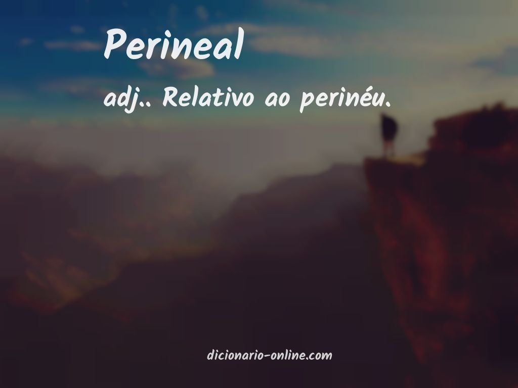 Significado de perineal