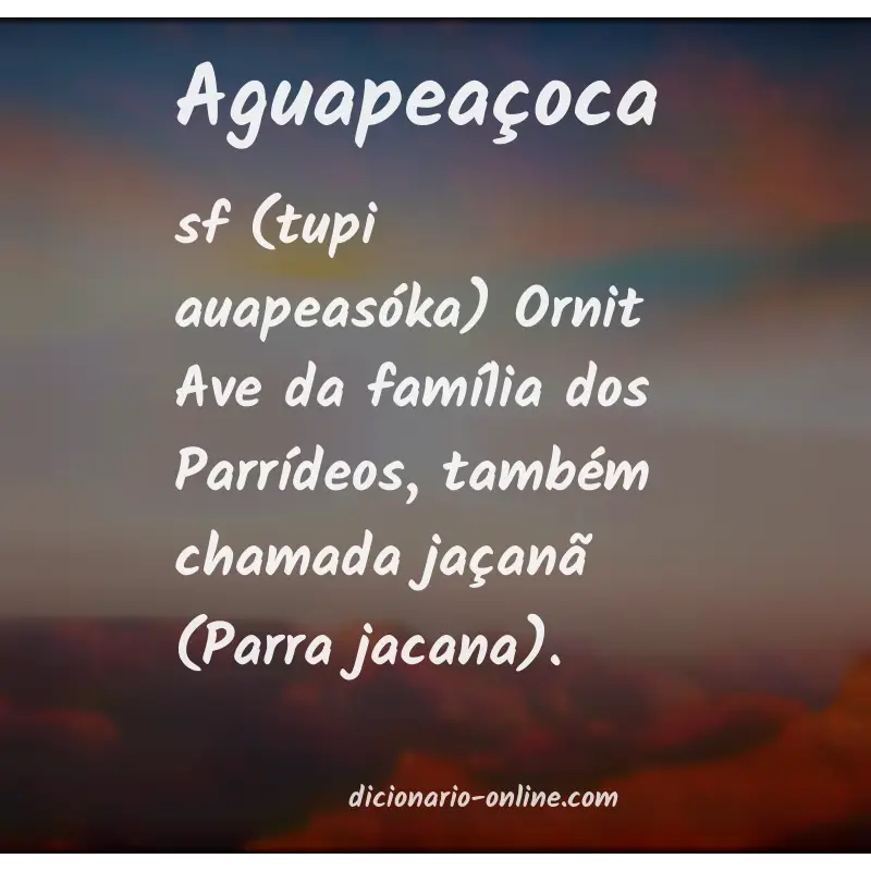 Significado de aguapeaçoca