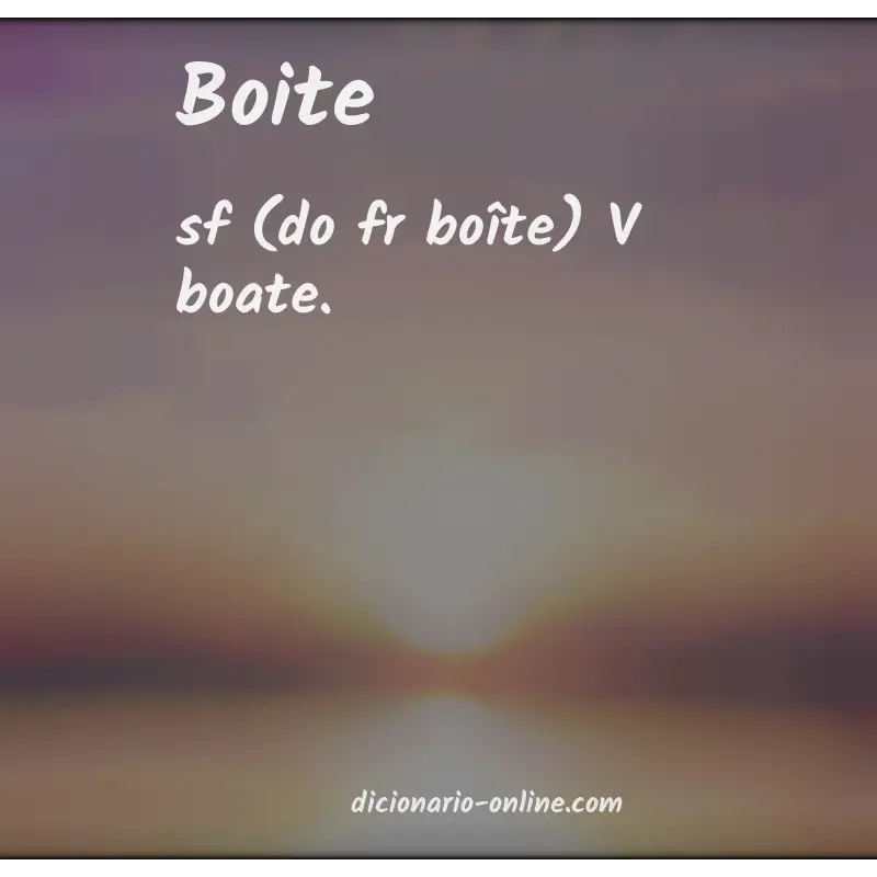 Significado de boite
