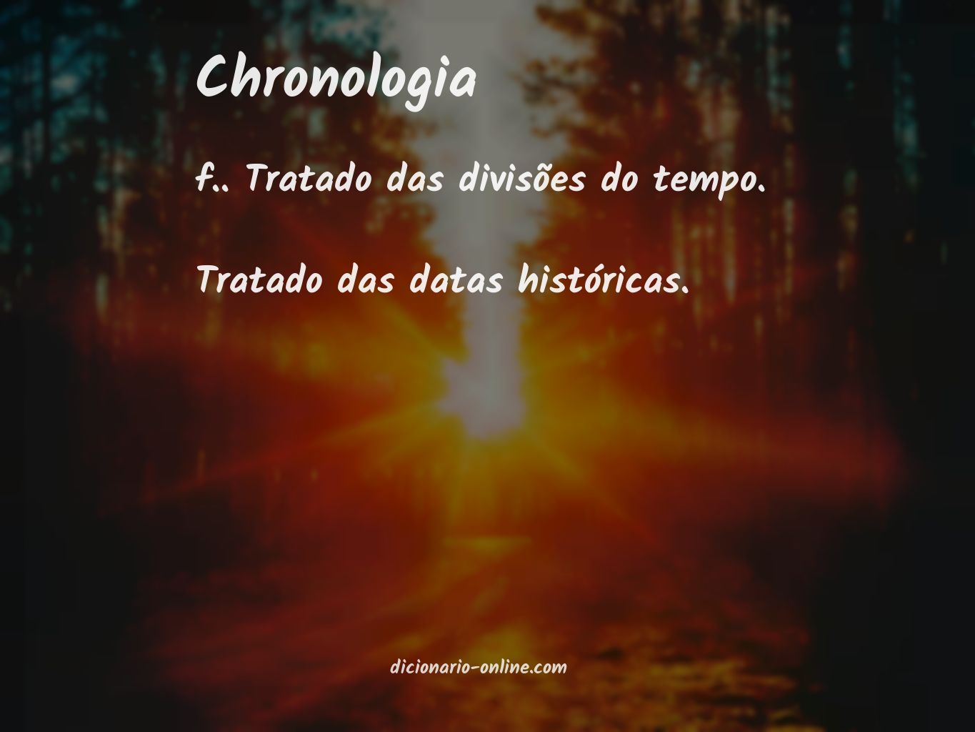 Significado de chronologia