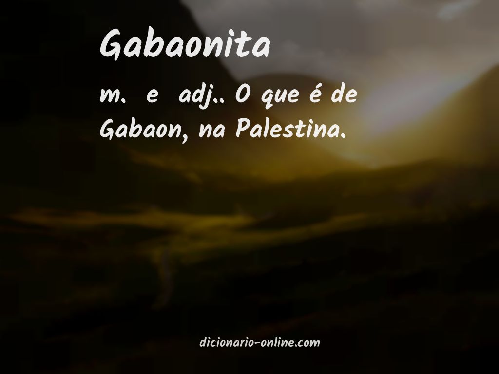 Significado de gabaonita