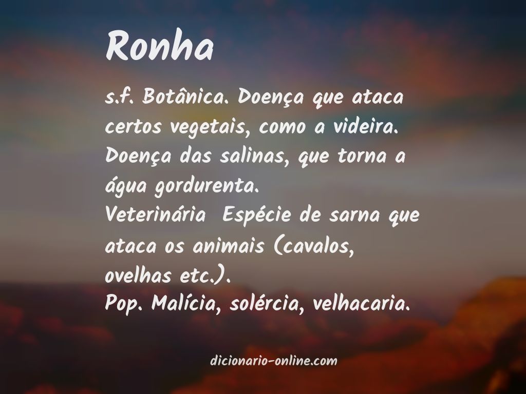 Significado de ronha