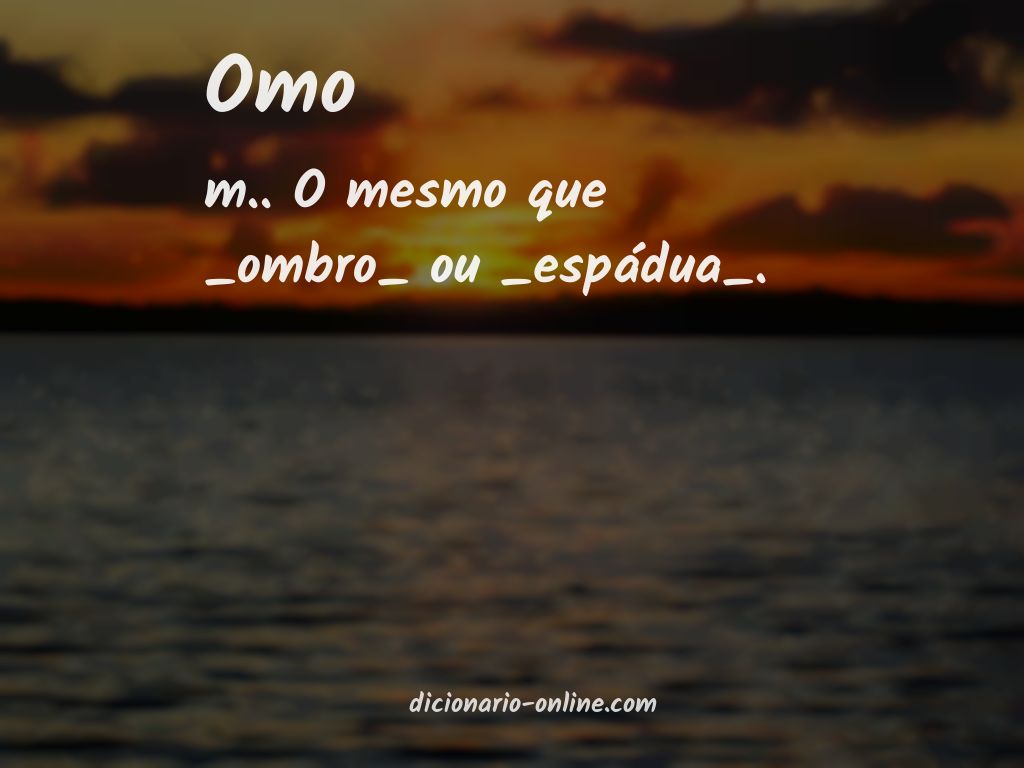 Significado de omo